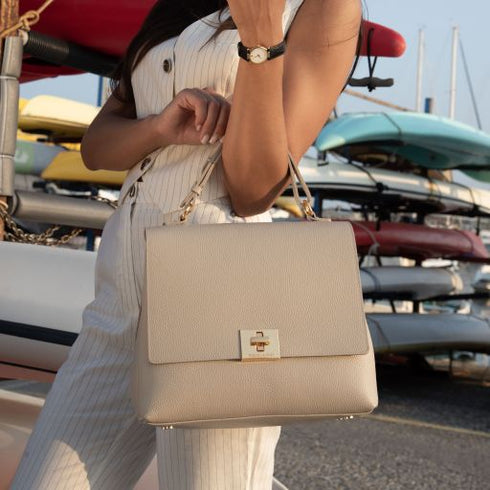 Silene - Leather convertible backpack handbag